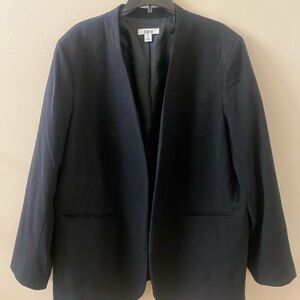 Bar III Black Blazer Classic Open-Front Design